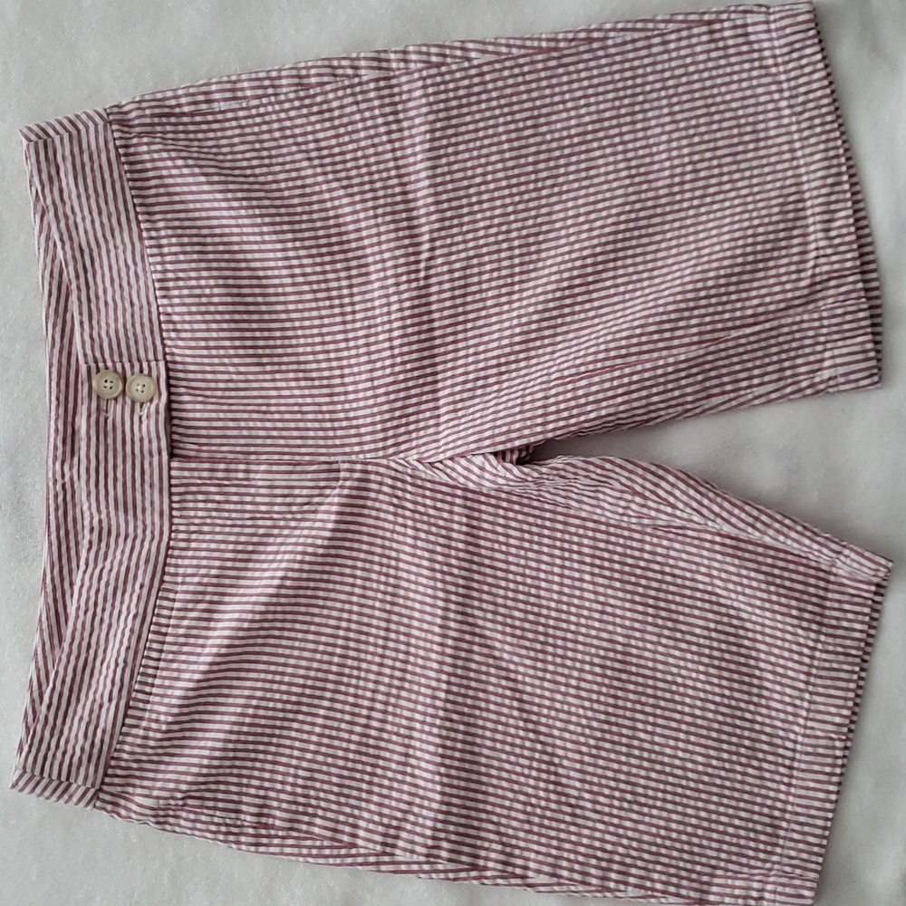 Ann Taylor Seersucker Bermuda Shorts Size 6